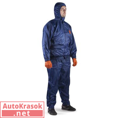 Костюм (куртка + брюки) малярный, синий многоразовый, размер M, JPC76b-M, Jeta Safety