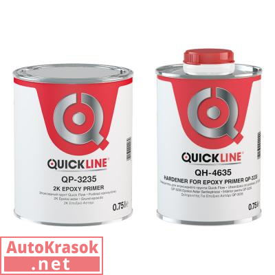 Эпоксидный антикоррозионный грунт, 1+1 (комплект), 1 л QP-3235/S0.75+4635/S0.75, Quickline