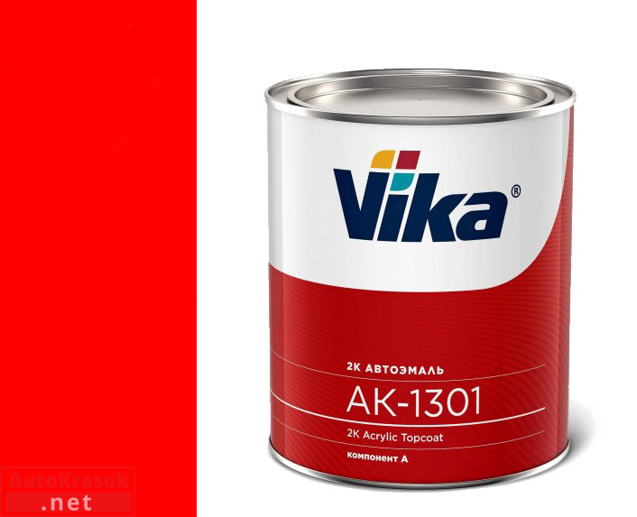 RAL 3020 красный, акриловая эмаль АК1301, 0,85 кг, VIKA RAL 3020 красный, акриловая эмаль АК1301, 0,85 кг, VIKA
