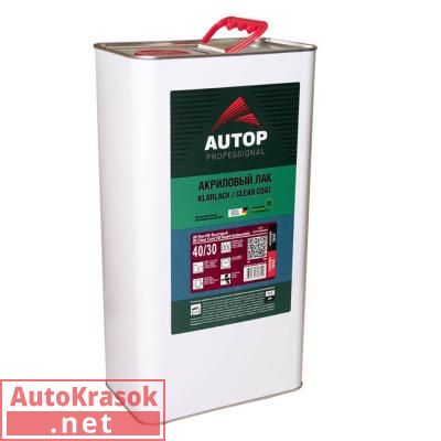 Лак акриловый Clear HS Rapid Antiscratcht 40/30, быстрый (1,5 часа), 5 л, ATP-CR40/30-5, Autop
