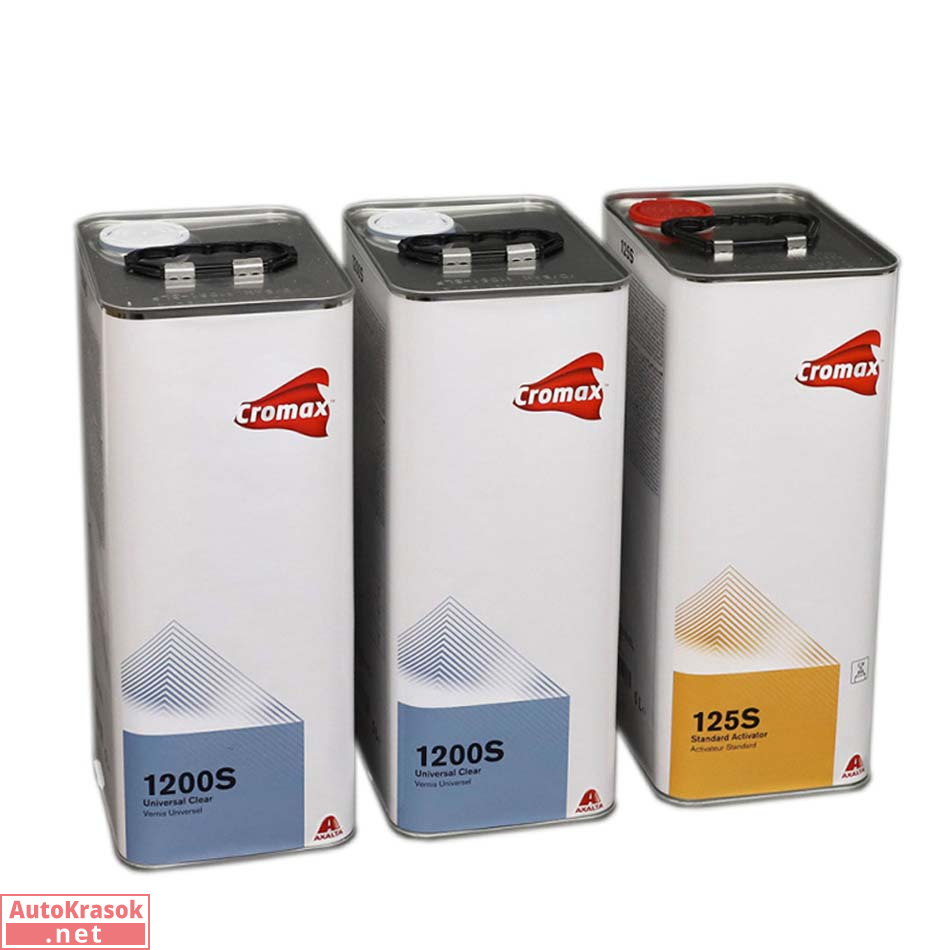 Лак акриловый 1200S UNIVERSAL CLEAR, универсальный, 5+5+5 л (комплект), CROMAX Лак акриловый 1200S UNIVERSAL CLEAR, универсальный, 5+5+5 л (комплект), CROMAX