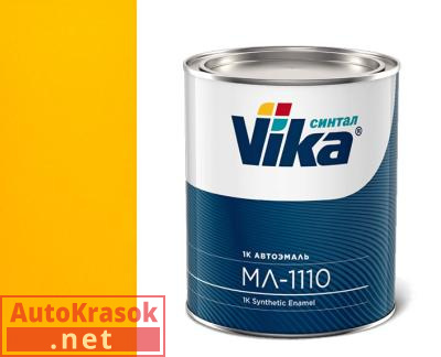 Краска 1035 желтая, меламиноалкидная МЛ-1110, 0,8 кг,  VIKA