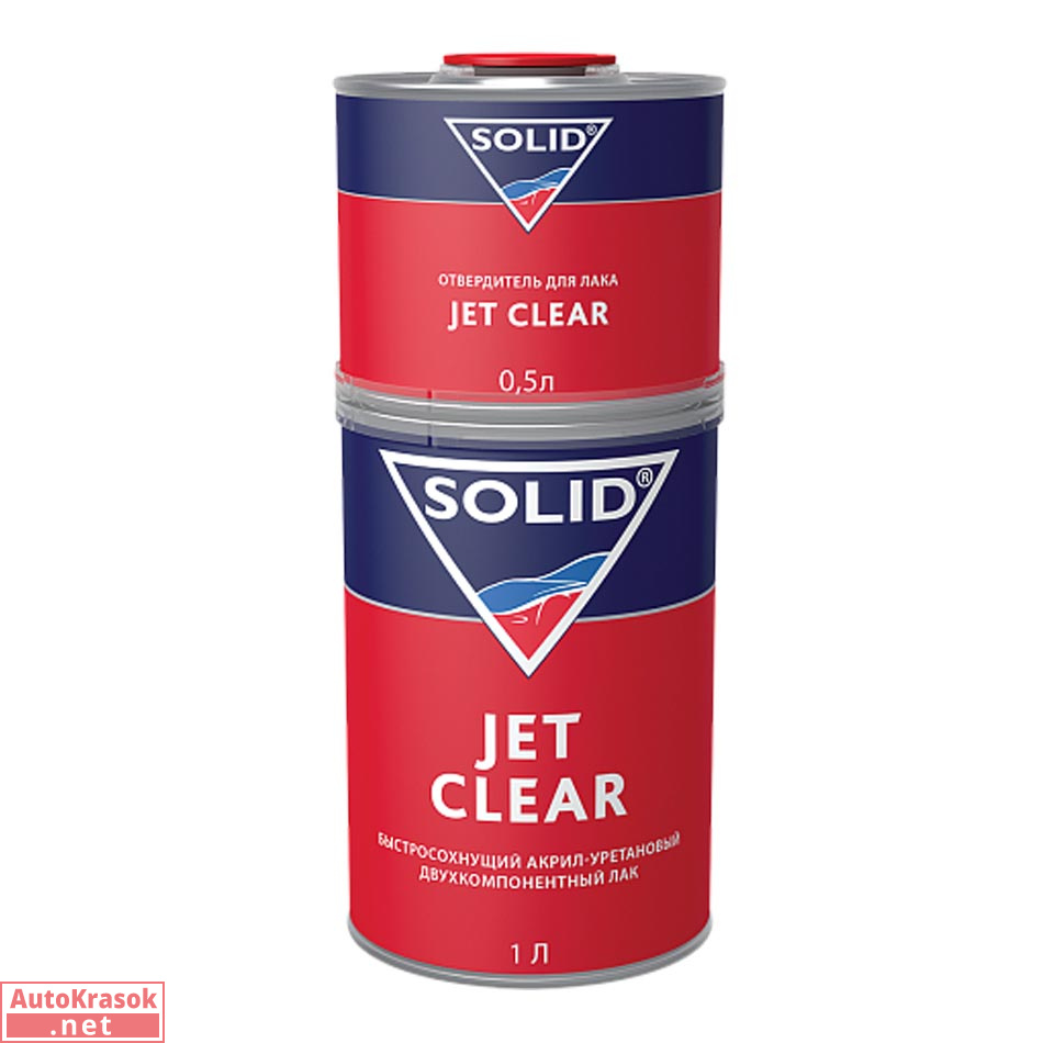 Лак акрил-уретановый JET CLEAR 2+1 экспресс 1+0,5л (комплект), 323.1500, SOLID