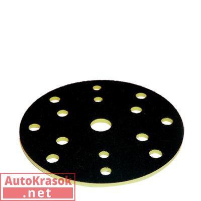 Подложка для кругов Superassilex microVelcro, D=150 мм, толщина 5 мм, жесткая, 15 отверстий, 9710057, Kovax