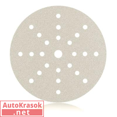 Шлифовальный круг 510 White, D=225 мм, 24+1 отв., P120, 510495120, SMIRDEX