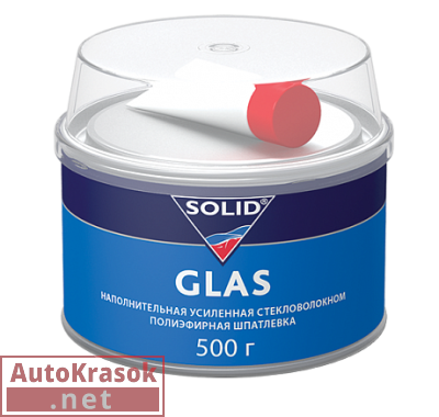 Шпатлевка со стекловолокном GLAS, 0,5 кг, 316.0500, SOLID