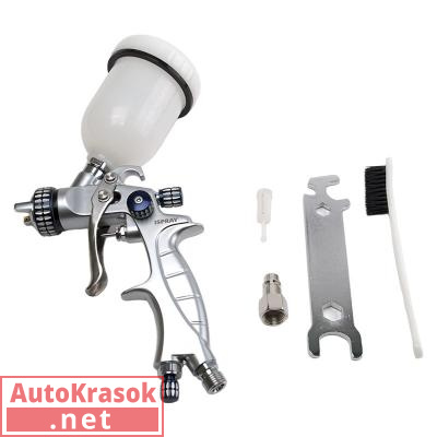 Краскопульт мини ISPRAY MJ 11 с верхним бачком 125мл, дюза 1,0мм, IS-MJ-11-1.0MM, ISISTEM