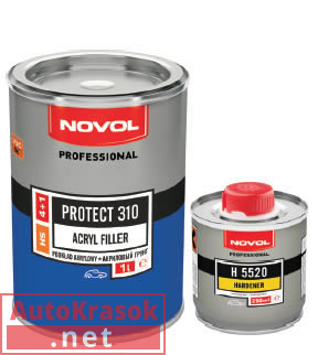 Грунт HS protect 310 Новол серый, 1+0,25 л 37111, Novol