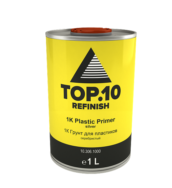 Грунт PLASTIC для пластика, 1л, серебристый, 10.306.1000, TOP.10