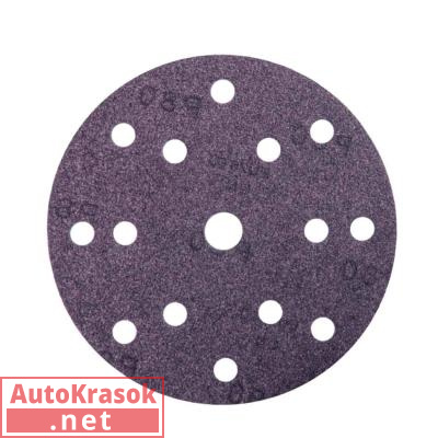 Круг шлифовальный FC531 Film Ceramic, диаметр 150 мм, 15 отверстий, P180, FC531.150.15.0180, Hanko