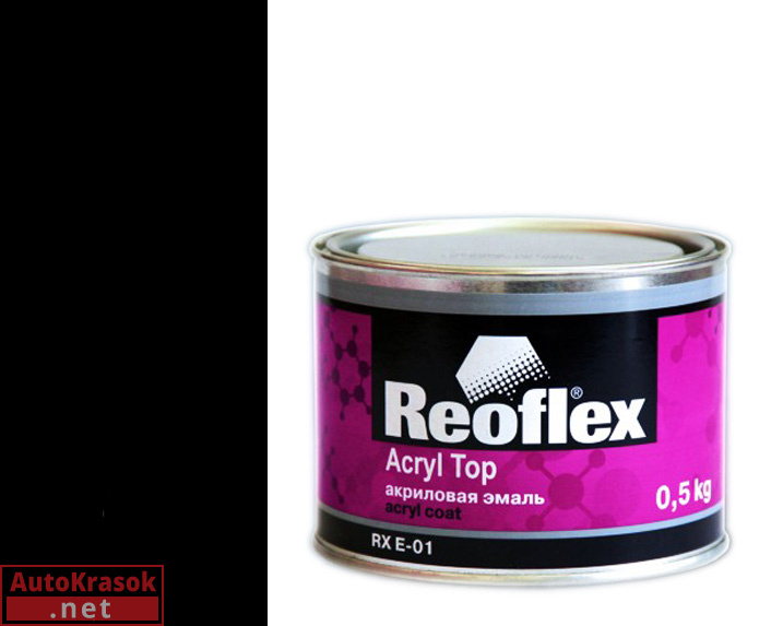 Грунт-эмаль акриловая 1К Acryl Top, черная матовая, 0,5 кг, REOFLEX Грунт-эмаль акриловая 1К Acryl Top, черная матовая, 0,5 кг, REOFLEX