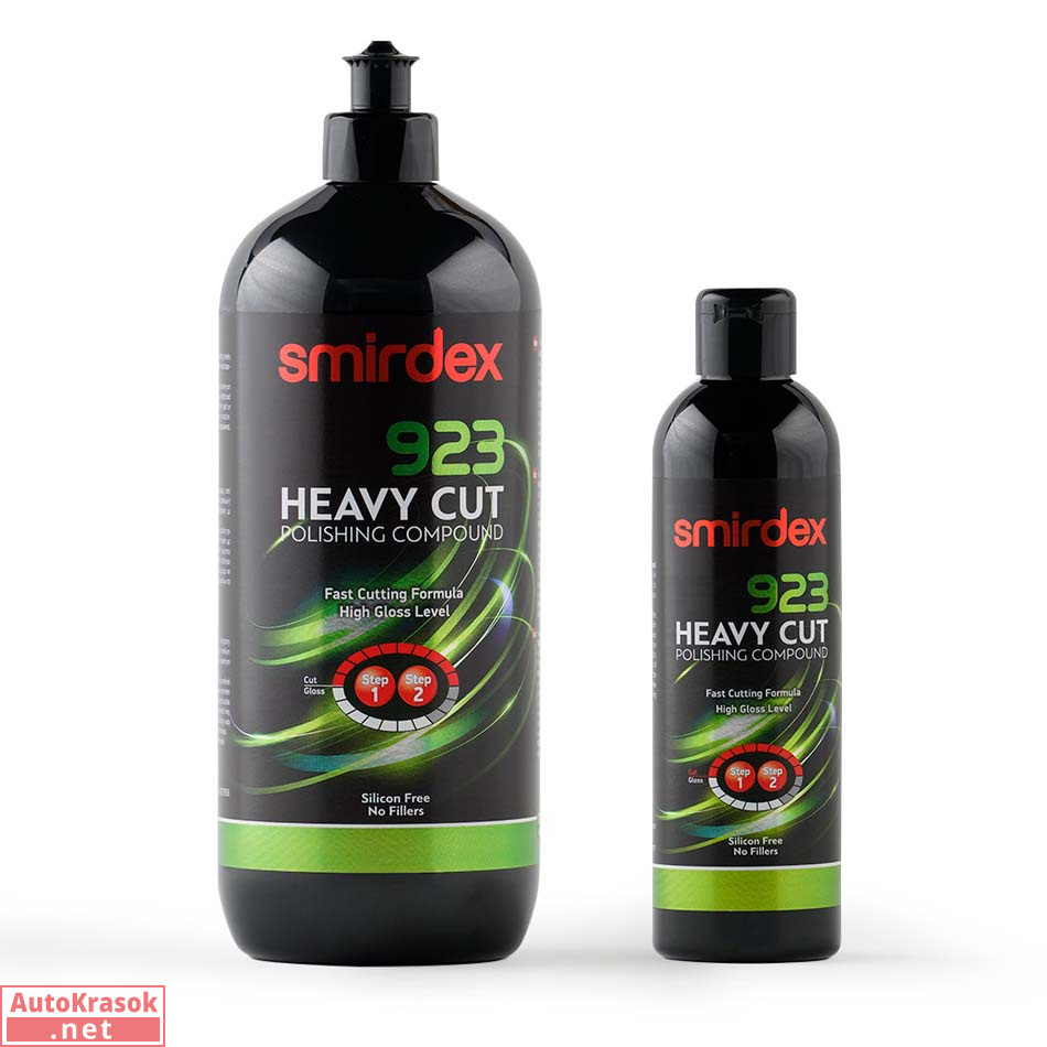 Полировальная паста Heavy Cut 923, шаг 1 и 2, (высокоабразивная), 250 мл, SMIRDEX Полировальная паста Heavy Cut 923, шаг 1 и 2, (высокоабразивная), 250 мл, SMIRDEX