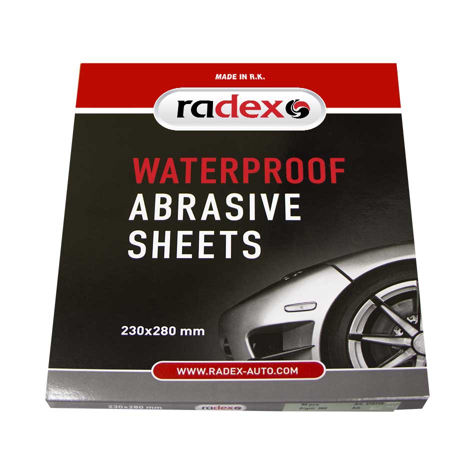 WPF Водостойкая шлифовальная бумага 230*280 мм, Р2000 (50 листов), RADEX