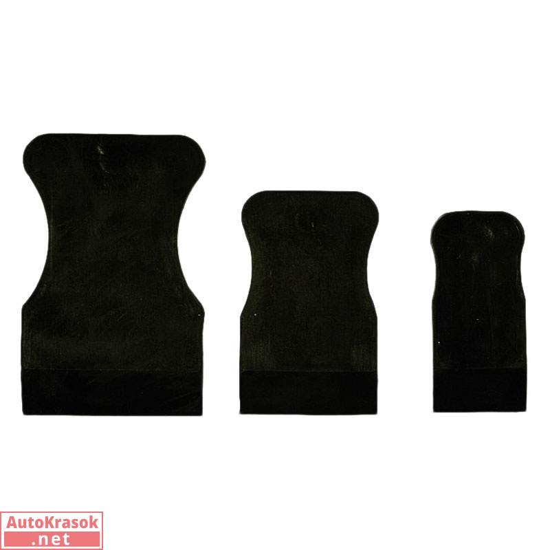 Шпатели резиновые черные, набор из 3 шт (40/60/80), 3090107, Китай/Россия