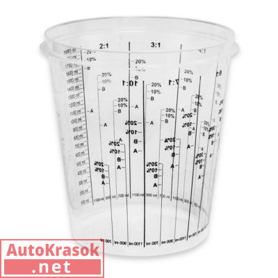 Емкость пластиковая для смешивания красок (2.3 л; 100 шт.), 1.4021.2300, NO BRAND