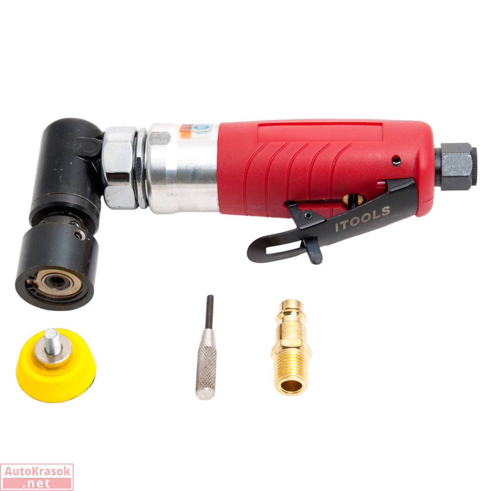 Машинка шлифовальная пневматическая угловая, D=30 мм, орбита 2,5мм (эксцентрик), 10500 об/мин, 226 л, IT-30-2,5-MINI, ITOOLS