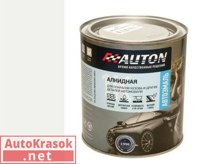 Краска белая матовая, автоэмаль алкидная 1К, 0.8 л, ATN-P07285-08 AUTON