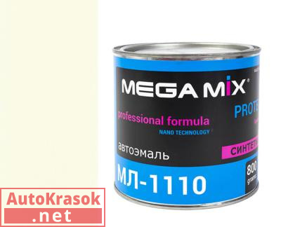 Краска 101 белая ГАЗ, МЛ-1110 автоэмаль,  0,80 кг,  MegaMix