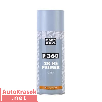Спрей-грунт аэрозоль Боди 360 2К серый, 0,4л 5100700001, Body HB