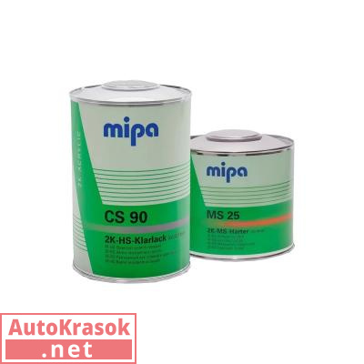 Лак акриловый 2К HS Klarlack CS90+MS25, 1+0.5л (комплект), 231110025S, Mipa