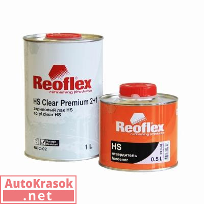 Лак Акриловый 2K Clear Premium НS 2+1, 1+0,5л (комплект), RX C-02, REOFLEX