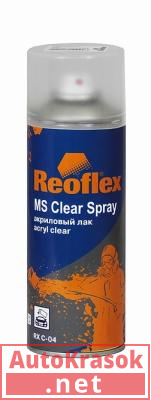 Лак акриловый 1K MS аэрозоль Clear Spray 520мл, RX C-04, REOFLEX