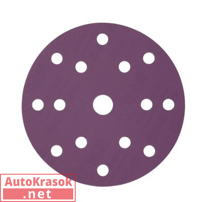 Круг шлифовальный PP627 Purple Paper, диаметр 150 мм, 15 отверстий, P320, PP627.150.15.0320, Hanko