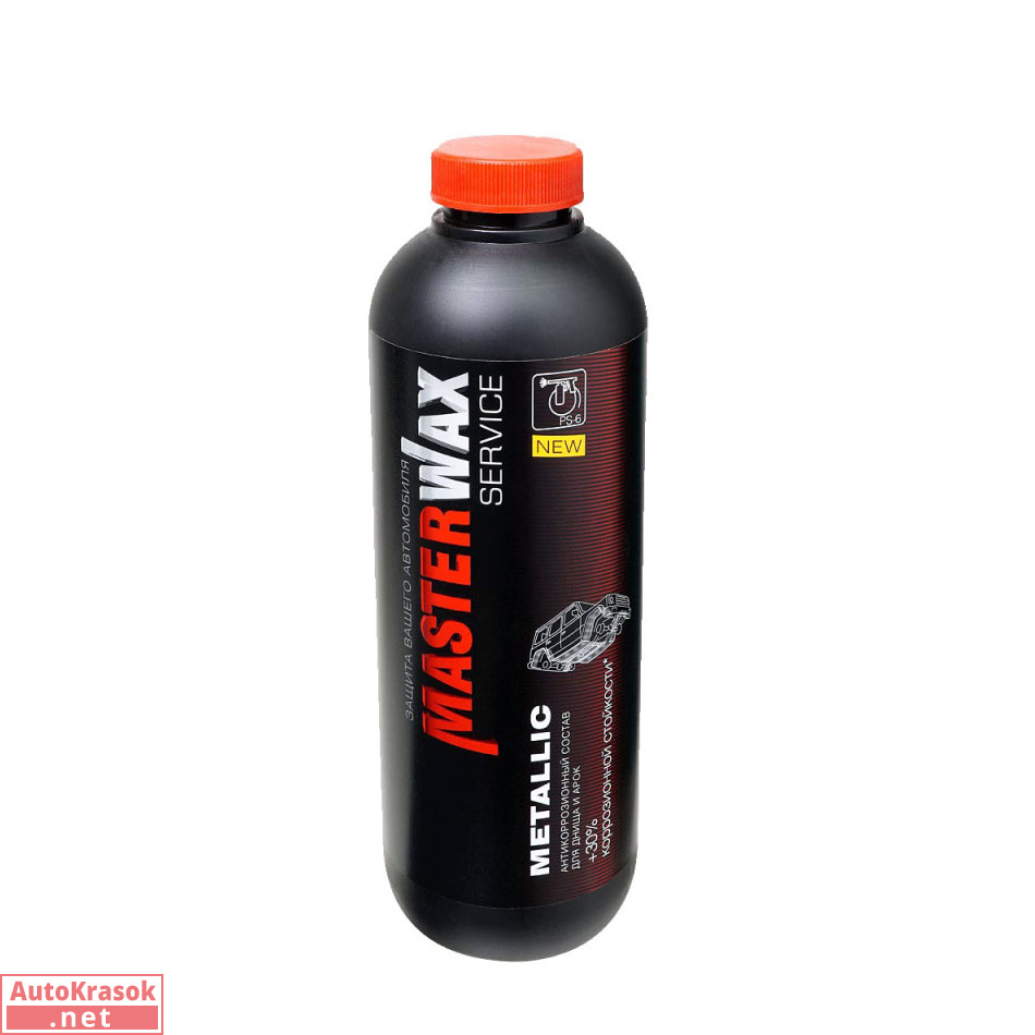 Антикор полимерно-битумный Metallic, евробаллон/пластик, 1 л, MasterWax