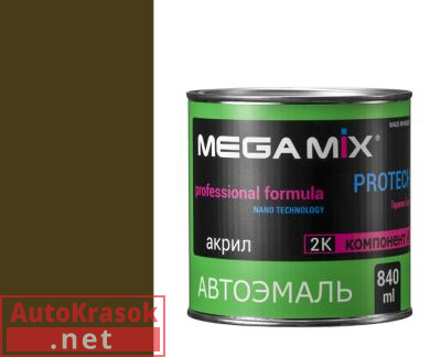 Краска 303 Защитный, эмаль акриловая АК-1311, 0,8 кг,  MegaMix