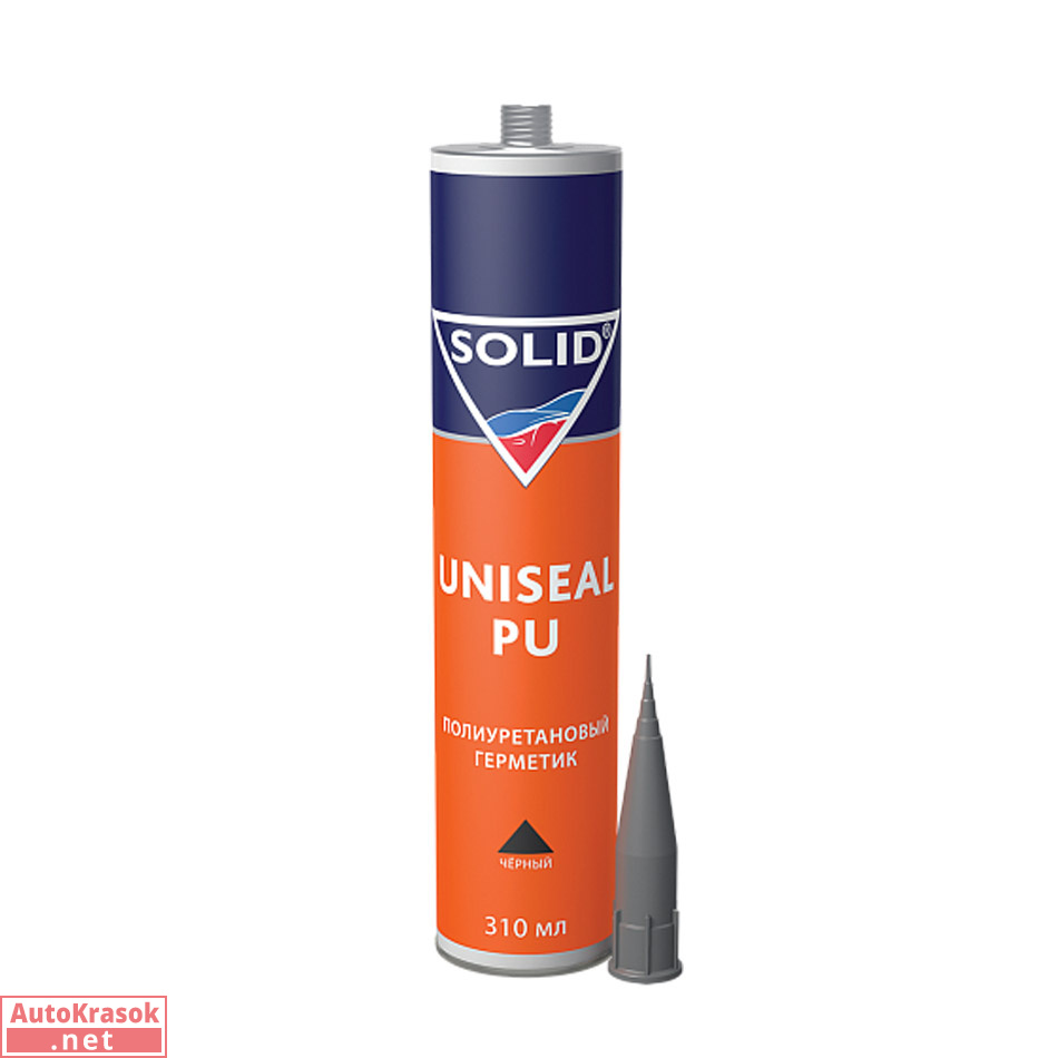 Полиуретановый герметик UNISEAL PU, черный 0,31 л, SOLID