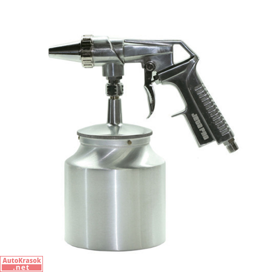 Пистолет пескоструйный с нижним бачком 1 л, сопло 6 мм, рабочее давл. 2-5 бар, макс давление 6,3 бар, JSP104, Jeta Pro