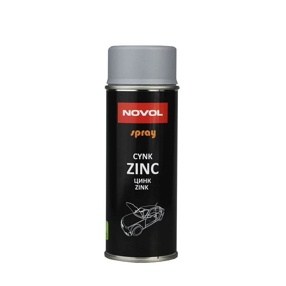 Грунт сварочный ZINK SPRAY Цинк (350°С), серебрянный (аэрозоль), 400 мл, Novol