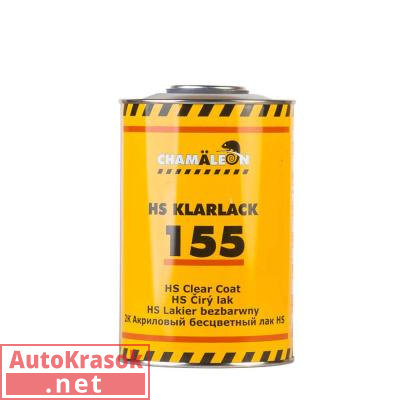 Лак 155 прозрачный 2К HS, 1 л, 11555, CHAMALEON