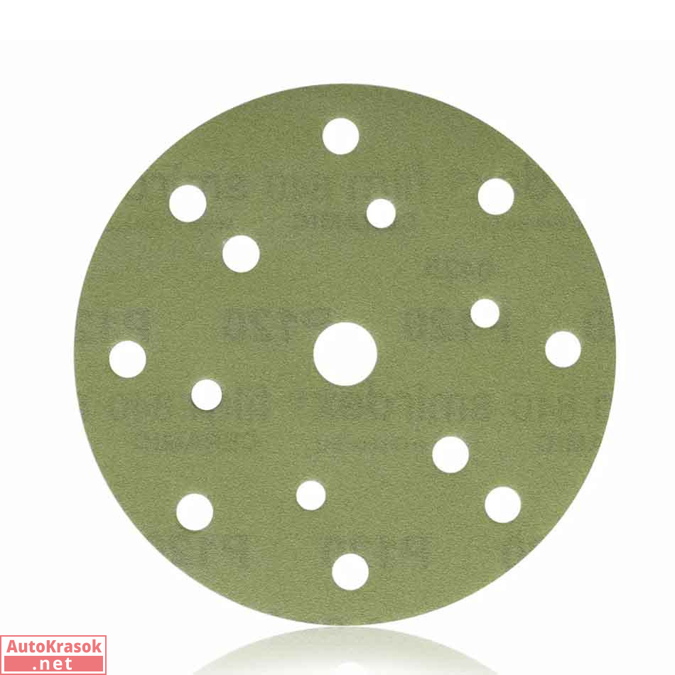 Шлифовальный круг на липучке SMIRDEX 840 Ceramic Film, 150 мм, 15 отверстий,  P240, 840415240, SMIRDEX