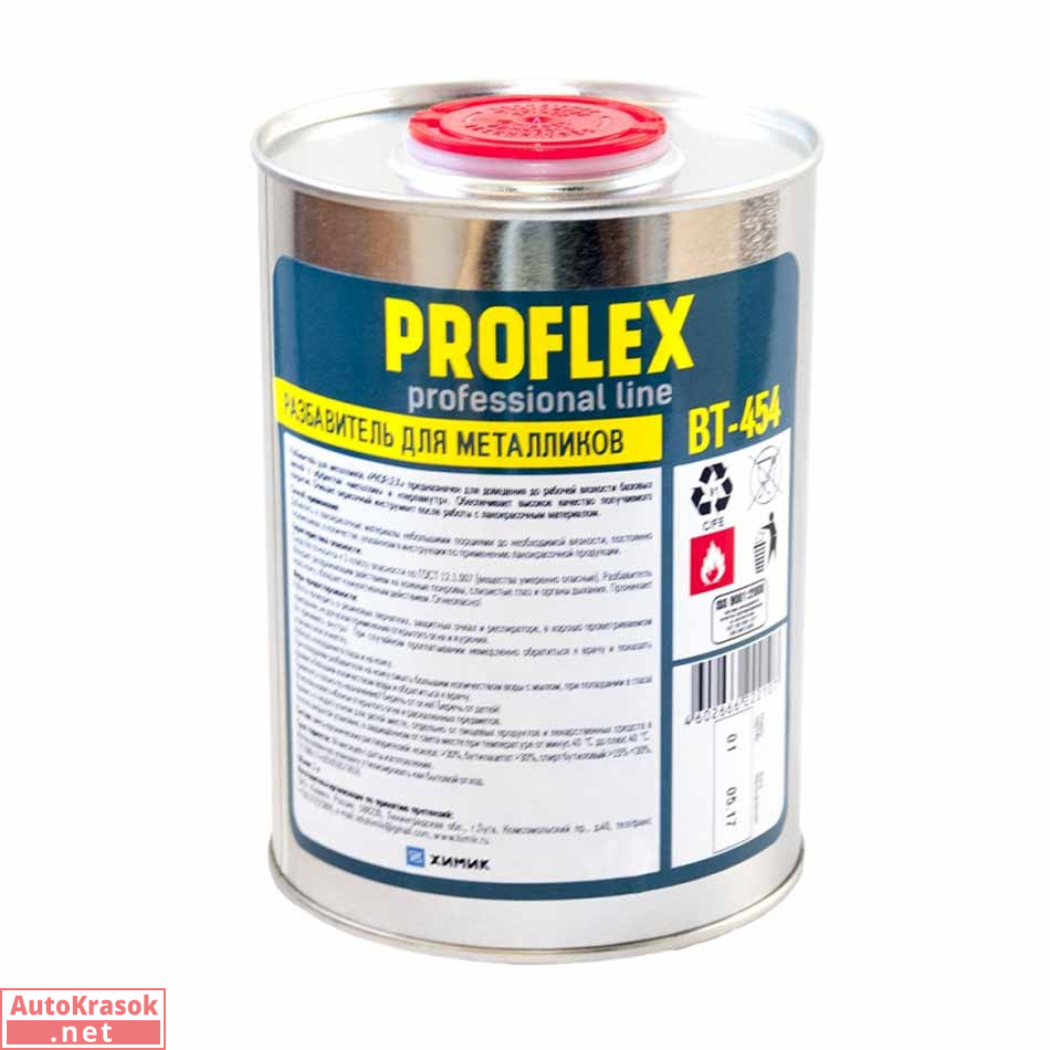 Разбавитель для металликов PROFLEX BT-454, металлическая банка, 1 л, Химик