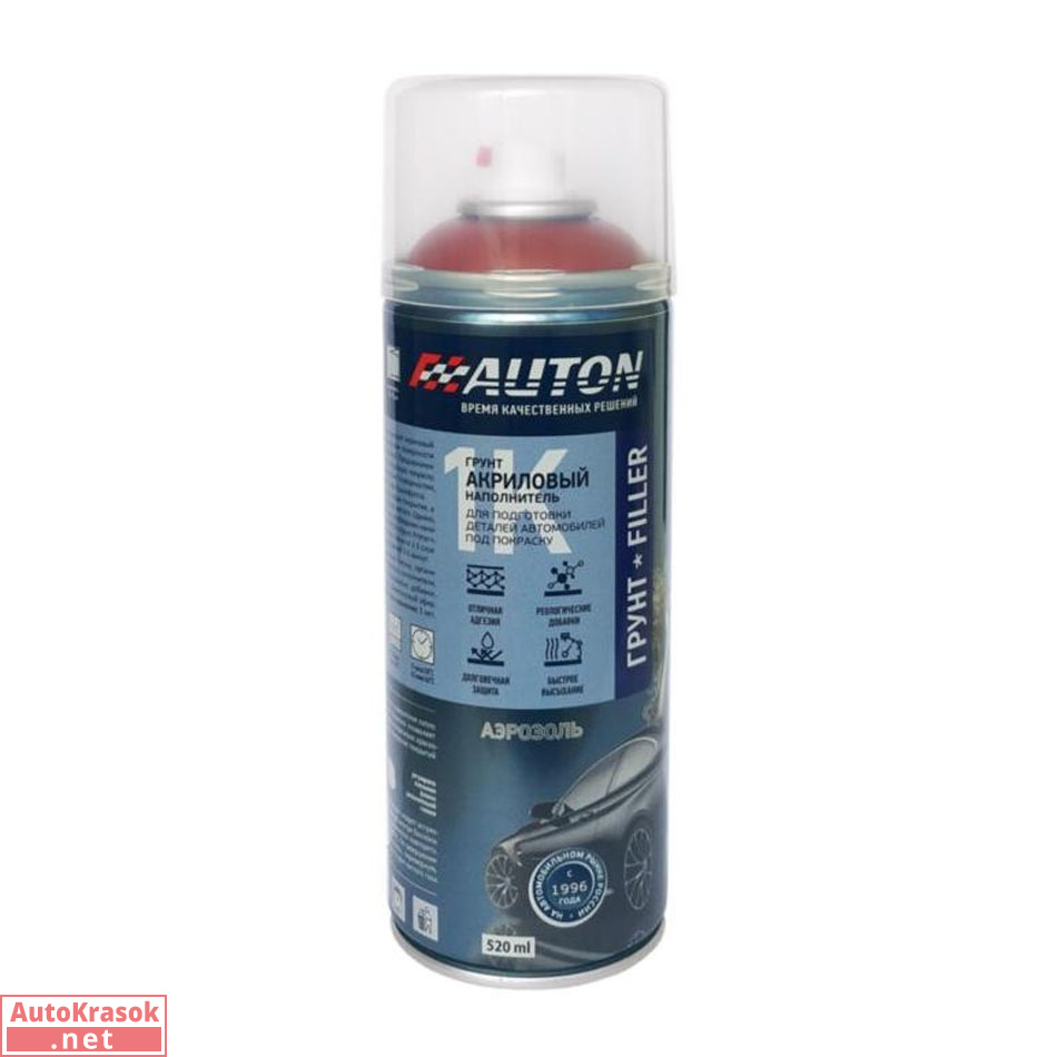 Грунт акриловый 1К ACRYL FILLER, красно-коричневый спрей-аэрозоль, 520 мл, AUTON Грунт акриловый 1К ACRYL FILLER, красно-коричневый спрей-аэрозоль, 520 мл, AUTON