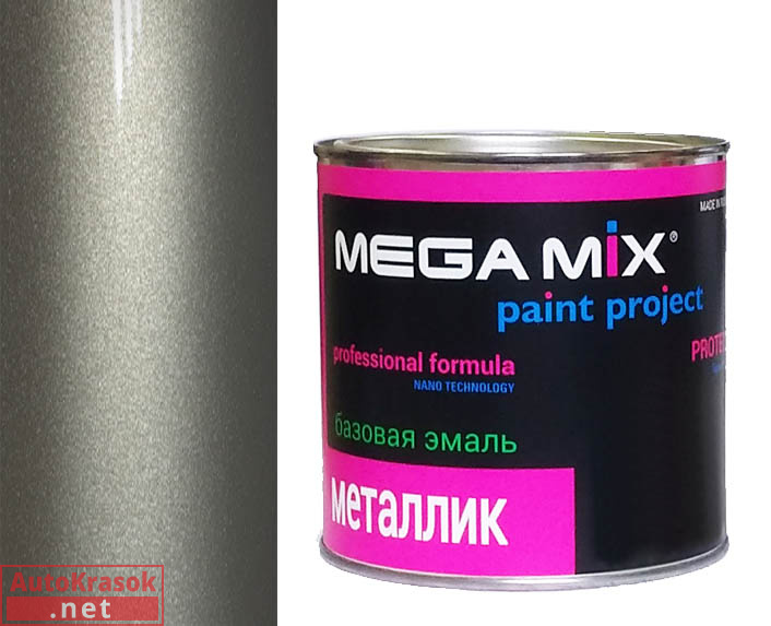 626 Мокрый асфальт эмаль металлик, 880 мл, MegaMix 626 Мокрый асфальт эмаль металлик, 880 мл, MegaMix