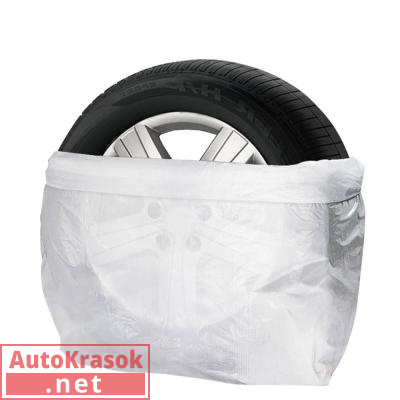 Мешки для колес Wheel bags, белые 100 см * 100 см * 0,015 мкм, 075.100.15, SOLID
