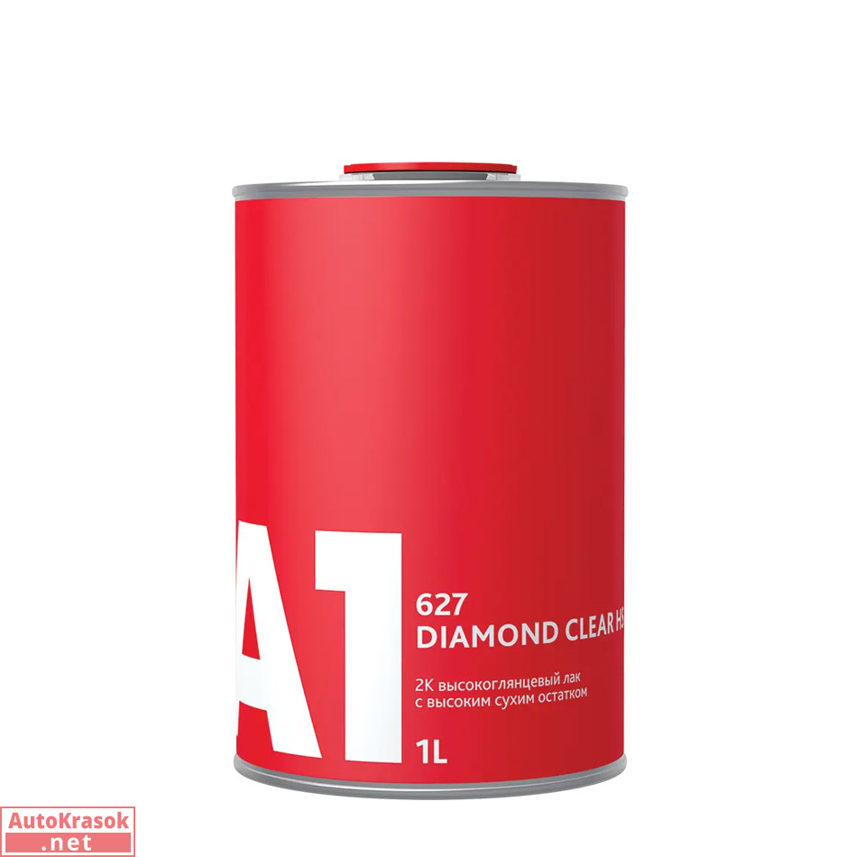 Лак акриловый высокоглянцевый 627 Diamond Clear HS, 1+0,5 л (комплект), 627DC-1000, A1