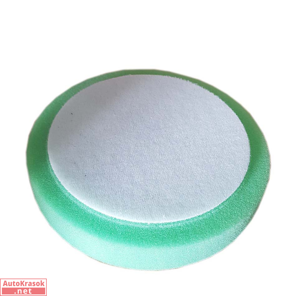 Полировальный поролоновый круг 150 mm 30 mm среднежесткий зеленый GREEN, ICAR Полировальный поролоновый круг 150 mm 30 mm среднежесткий зеленый GREEN, ICAR