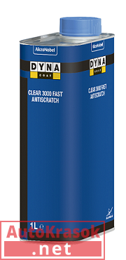 Лак Дайна Clear 3000 FAST Antiscratch, уп.1 л, 541215, Dynacoat