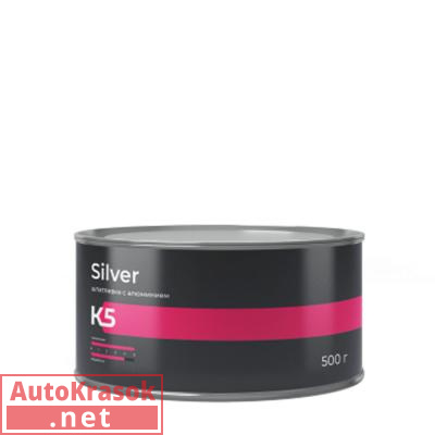 Шпатлевка Silver с алюминием, 500 г, 647.0500.50, K5