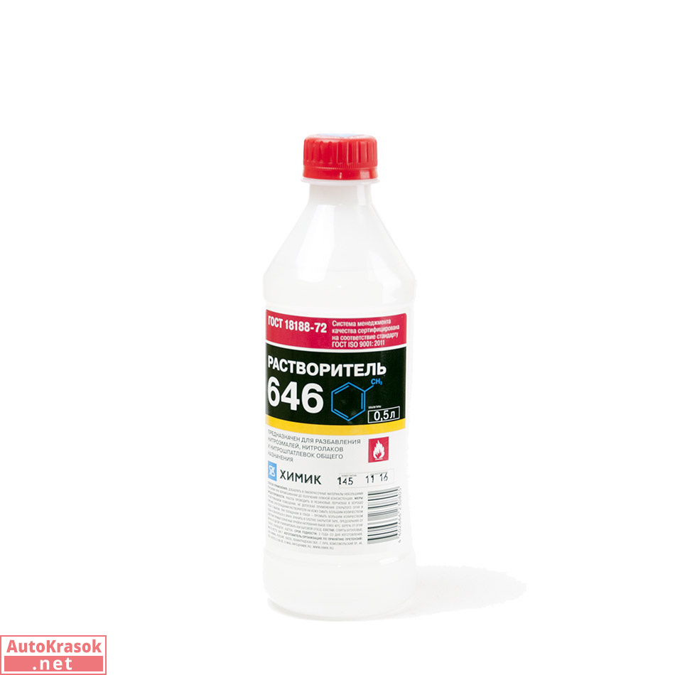 Растворитель 646 "Химик", бутылка 0.5 л, , Химик