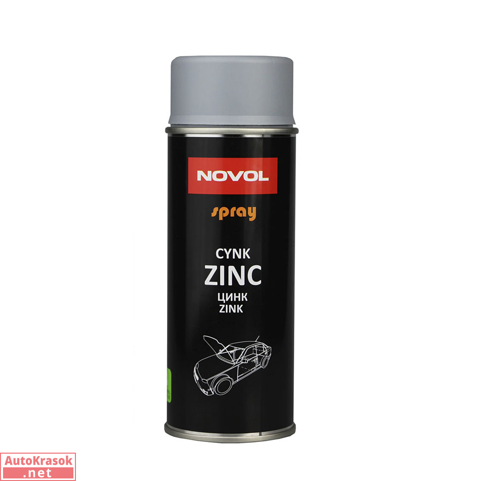 Грунт сварочный ZINK SPRAY Цинк (350°С), серебрянный (аэрозоль), 400 мл, Novol