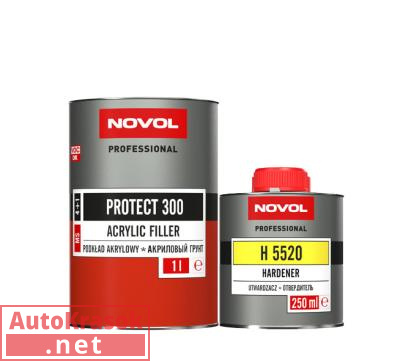 Грунт MS Protect 300 Новол серый, 1+0,25 л (комплект) 37011, Novol