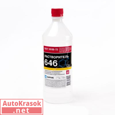 Растворитель 646 "Химик", бутылка 1 л, , Химик