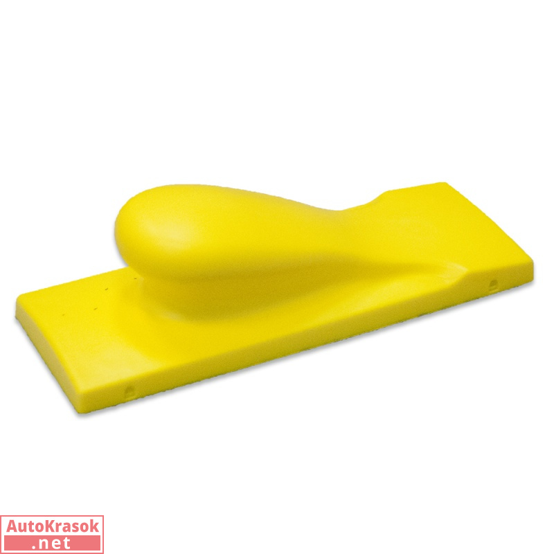 Шлифблок пенополиуретановый средний, жесткий с липучкой, желтый, 198*70 мм, 924030, Китай/Россия