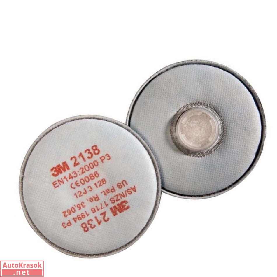 Фильтр высокоэффективной очистки 3-й степени защиты с доп. защитой от органических, кислых газов и п, 2138, 3M