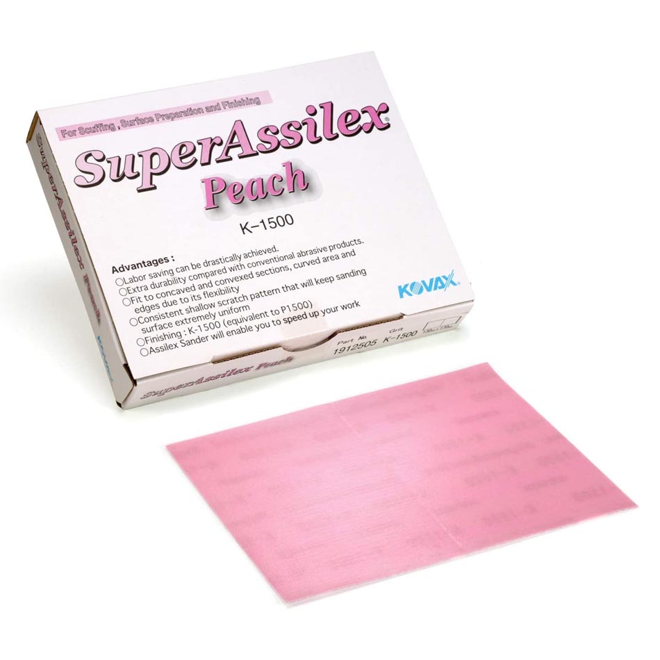 Шлифовальный лист Superassilex Peach K1500, 170*130 мм, Kovax Шлифовальный лист Superassilex Peach K1500, 170*130 мм, Kovax