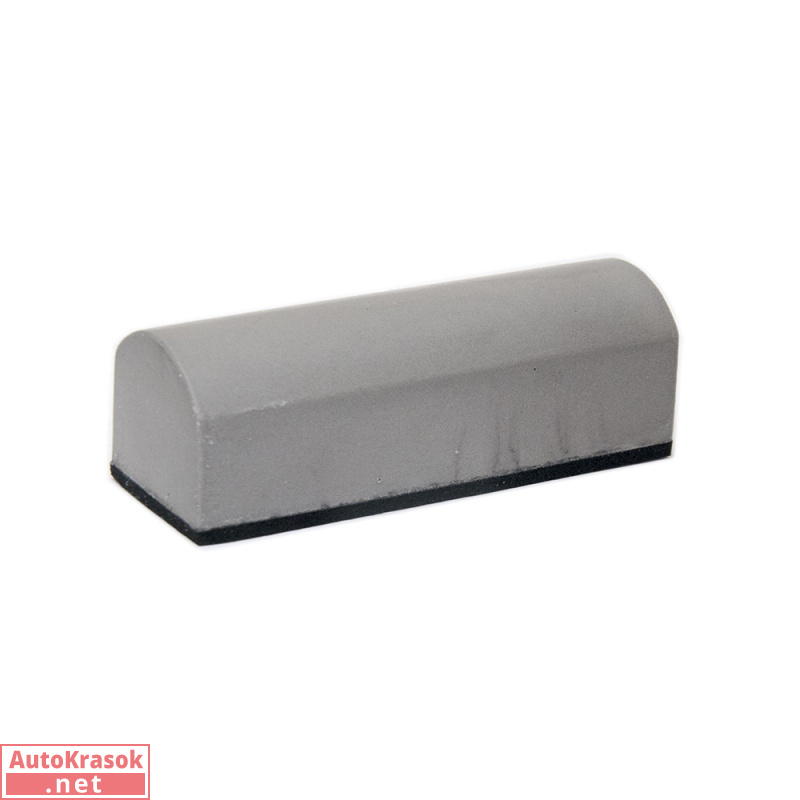 Шлифблок для бумаги, закругленный серый, 130х45 мм, 21-130, Китай/Россия